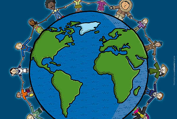 Titel Bild Illustration für die United Nation 17 things to heal the globe