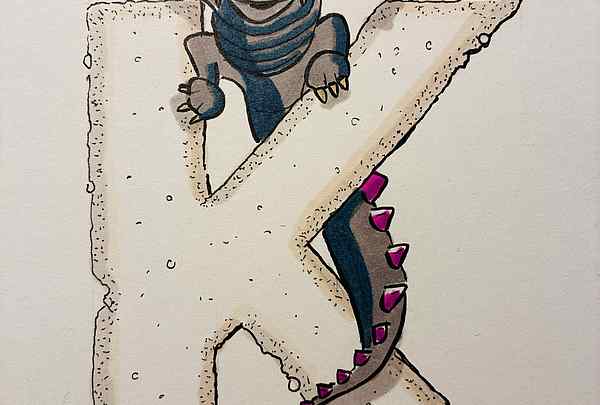 it deinem NamenKrafttier Buchstabe mit Drachen, individueller Buchstabe m