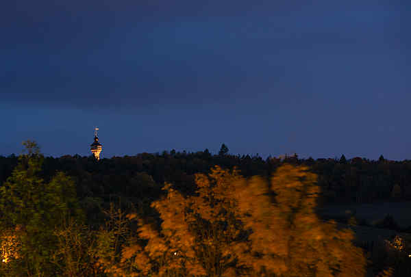 Nacht Aufnahme der Frankenwarte Würzburg